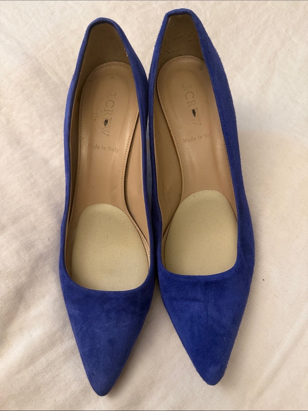 J. Crew Women's Cobalt Blue Suede Pointed-Toe Pumps